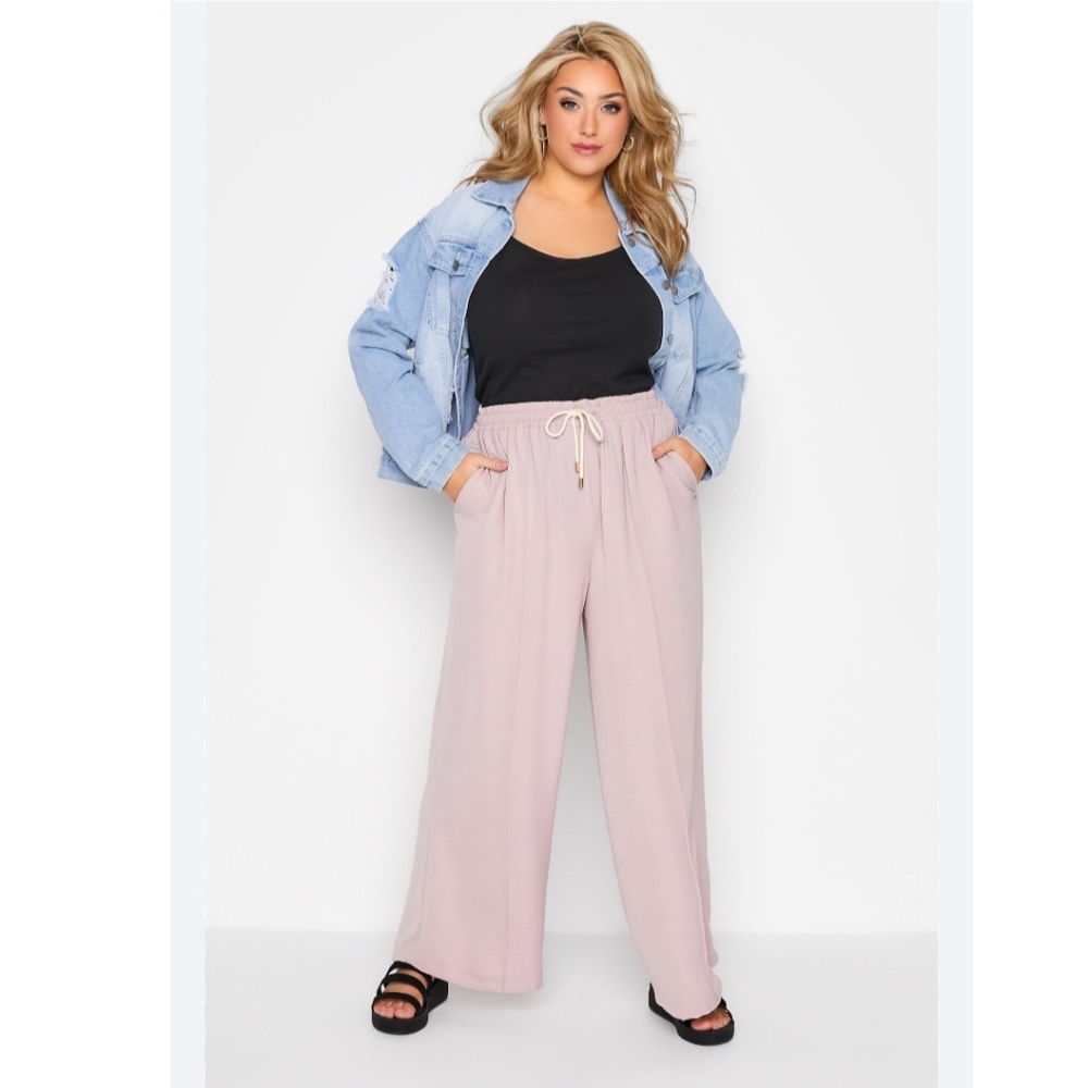 New NYDJ Forever Comfort Luxe Cozy Velour Track Pants sz XL dawn pink